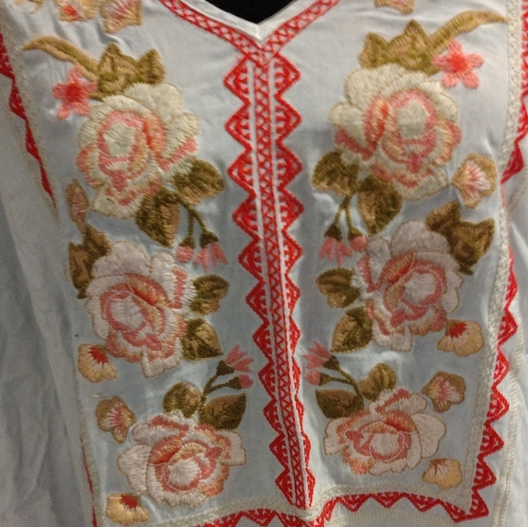 Chic Embroidered Light Blue Tunic - Picture 8 of 16